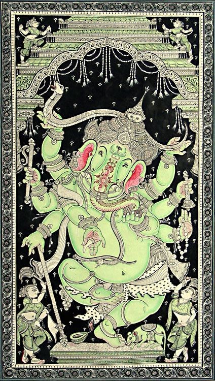 Ganesha Mudra Tussar Silk